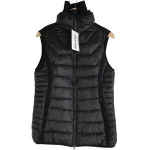 ZYIA Puffer Vest Womens Size‎ Large Puffer Quilted Black Full Zip Pockets NEW